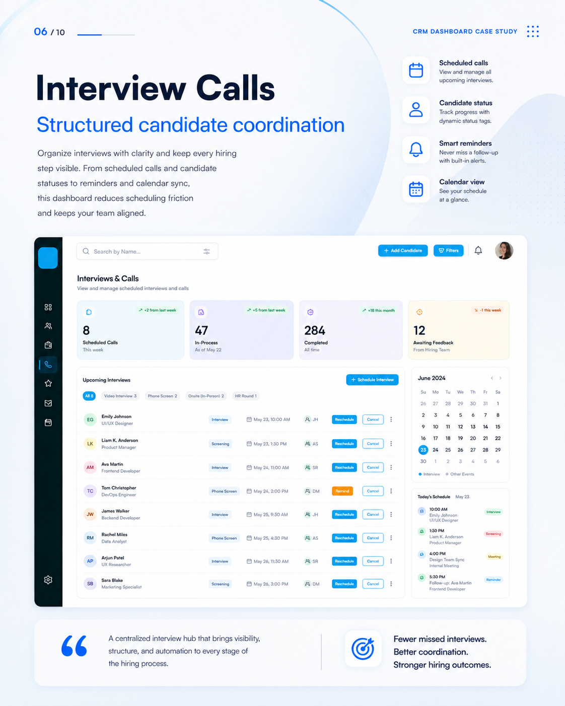 CRM Dashboard UI screen 7
